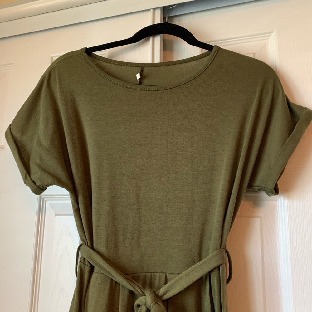 Wrap Slit Maxi Dress Short Sleeve Dress